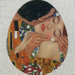 Klimt &quot;The Kiss&quot; egg Needlepoint Canvas