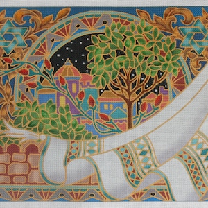 Jerusalem Tallit Bag Needlepoint Canvas