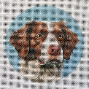 Brittany Spaniel Needlepoint Canvas