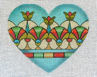 Egyptian Heart Needlepoint Canvas