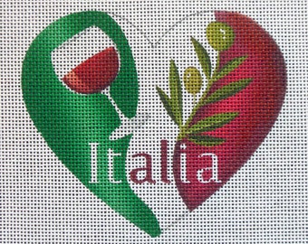 ITALIA Heart Needlepoint Canvas