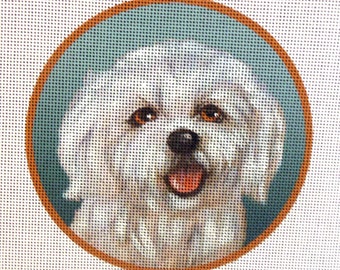 Bichon Frise Needlepoint Canvas