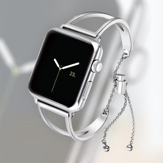Gold Apple Watch Band Bracelet, Custom Gold Strap Compatible with Apple Watch Series 10 9 8 7 SE Ultra, Sizes 38mm 40mm 41mm 42mm 45mm 49mm