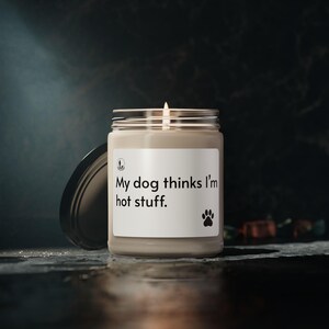Funny Dog Scented Soy Candle: Pet Lover Gift, Home Decor