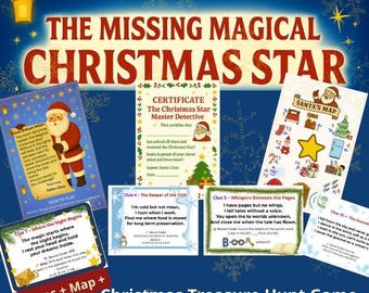 Jogo de Caça ao Tesouro da Estrela de Natal Mágica – Idades 9-13 /PDF para Imprimir