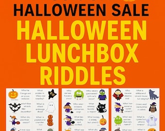 Charadas para lancheira de Halloween: 50 cartões infantis para imprimir / download em PDF