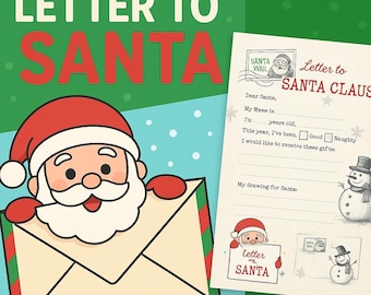 Modelo de Carta para o Papai Noel | Lista de Desejos de Natal, Atividade Infantil / PDF
