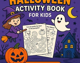 Livro de atividades de Halloween para crianças: 25 páginas para impressão / Download em PDF