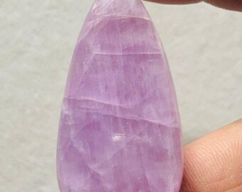 Kunzite 100% Natural Cabochon Loose Gemstone  (Shape -Pear) (23.99x46.12x7.23mm) (Carat-weight-85.65) ZM-81