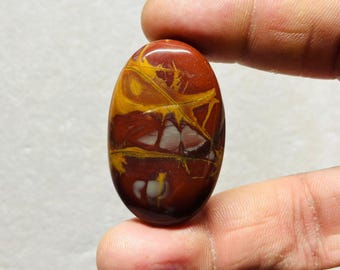 Noreena Jasper 100% naturale cabochon pietra preziosa sciolta (forma - ovale) (dimensioni - 24,98x39,30x7,89 mm) (peso in carati - 68,60) ZM-208