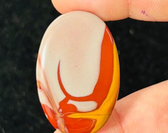 Noreena Jasper 100% naturale cabochon pietra preziosa sciolta (23,78x35,96x4,91 mm) (peso in carati 37,65) (forma - 0val) ZM-41