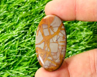 Noreena Jasper 100% naturale cabochon pietra preziosa sciolta (21,32x39,45x5,14 mm) (peso in carati 38,90) (forma - 0val) ZM-47