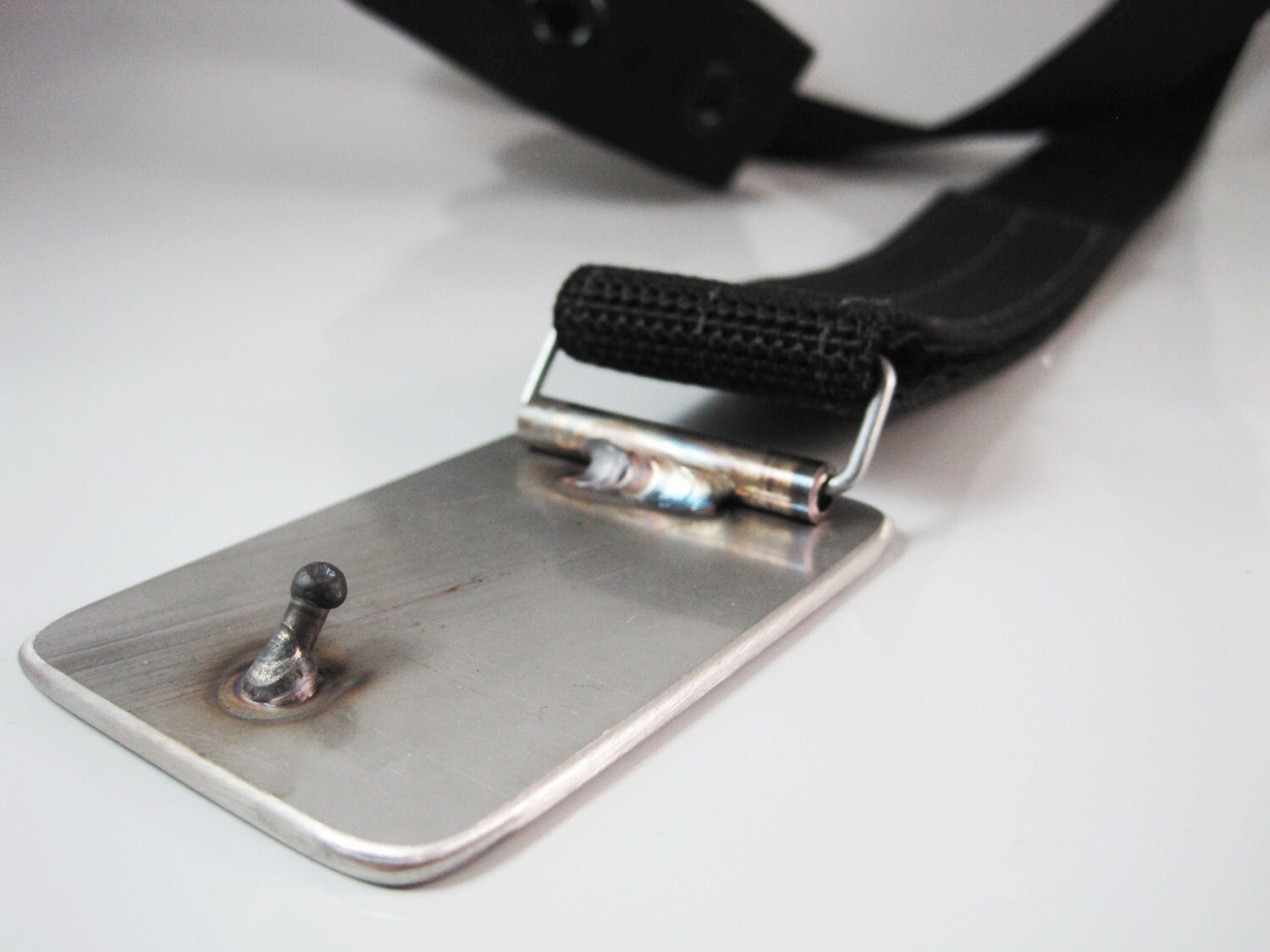 Scuffed Stainless Steel Belt Buckle Etsy