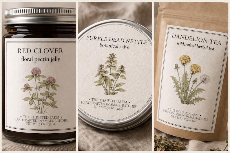 Apothecary Label Template Bundle | Herbal Tea, Salve & Elderberry ...