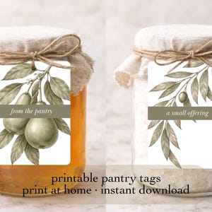 Etichette regalo stampabili per piccoli lotti • Etichette From My Kitchen • Etichette per imballaggio modificabili • Modello di etichetta regalo per prodotti alimentari artigianali • Etichette per dispensa e mercato