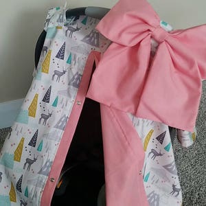 Baby Autositzbezug mit Koralle Bergspitze - Geschenke für Neugeborene - VERSANDBEREIT - waschbar bei 30°