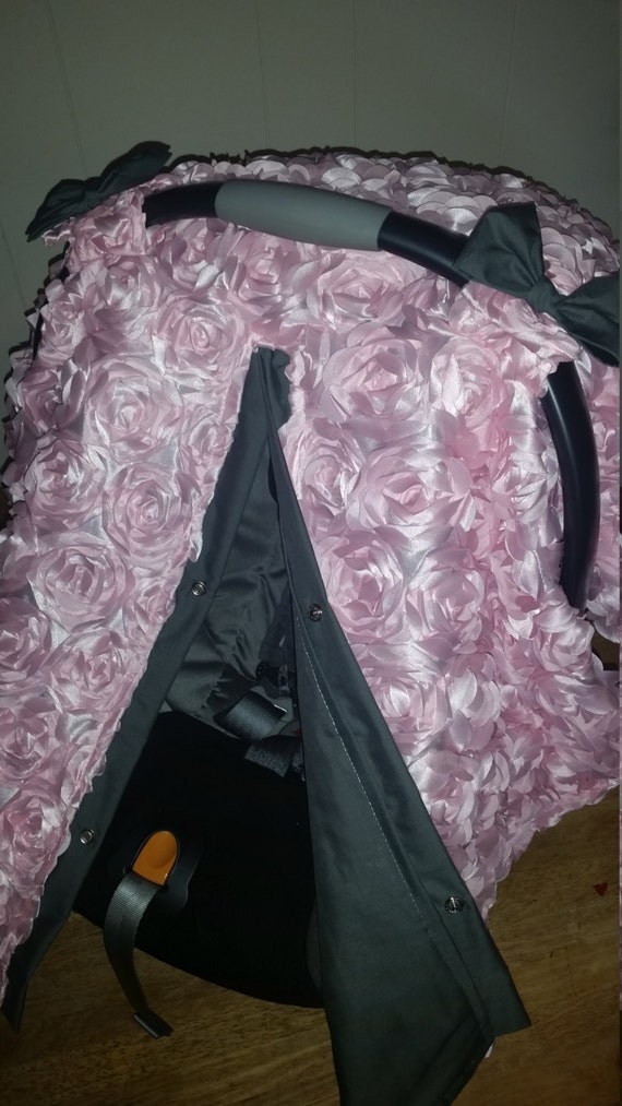 Items similar to Carseat Canopy Girl Rosette Cover on Etsy
