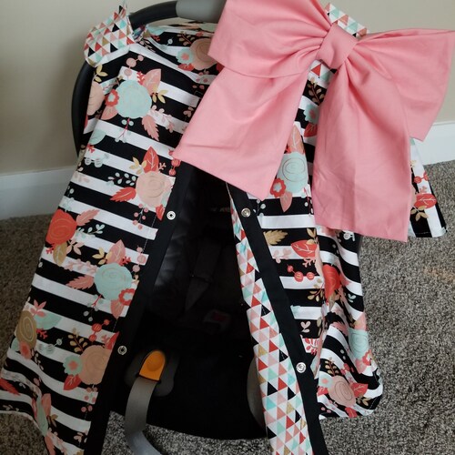 Floral Car Seat Canopy Nursing Cover 2 in 1 Etsy