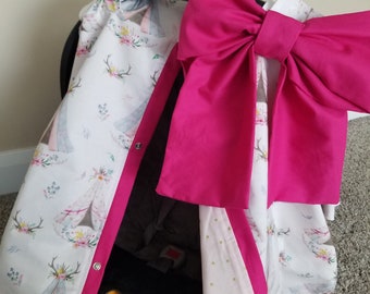 Floral Teepee Car Seat Cover, Newborn Girl Gift, Nursing Cover, READY TO SHIP