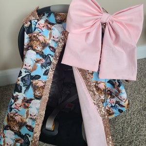 Kuh Bauernhof Autositzbezug, Baby-Dusche-Geschenk, Baby Mädchen Autositzbezug BEREIT ZUM VERSAND