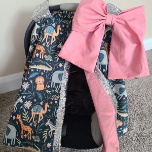 Safari Autositzbezug, Geschenke für Neugeborene, Baby Mädchen Autositzbezug, VERSANDFERTIG