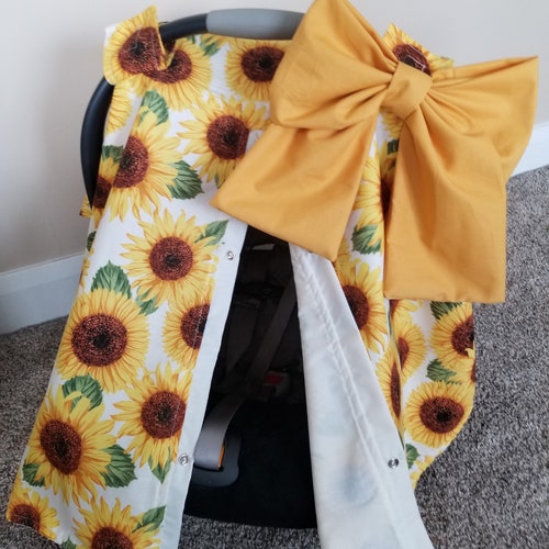 Yellow Sunflower Baby Car Seat Canopy Infant Car Seat Etsy