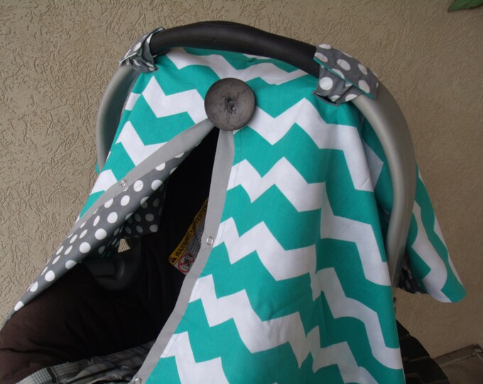 Carseat Canopy Carseat Boy Chevron Etsy