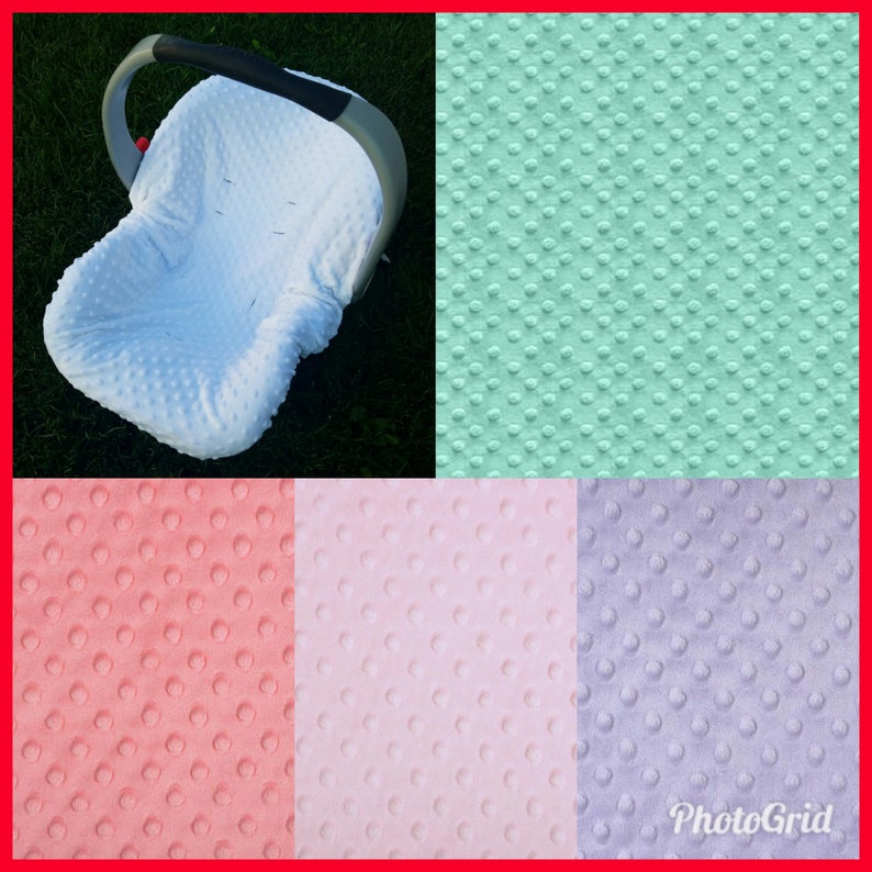 Car Seat Minky Cover Infant Cat Pick Colors Liner Canopy