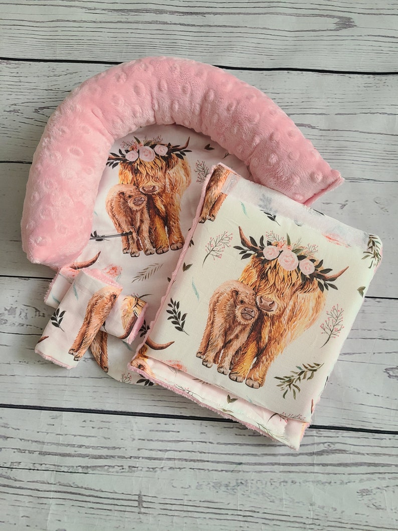 Highland Cow Baby Car Seat Cover Bundle Set Infant Car Seat Etsy