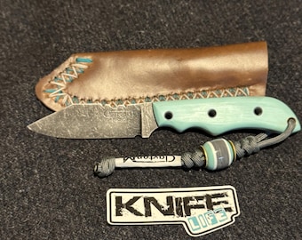 Coltello multiuso EDC piccolo, tascabile, fatto a mano, con punta a clip.