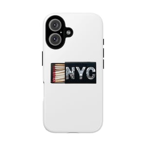 NYC Matchbox-telefoonhoesje, stoere hoesjes voor iPhone, cadeau voor New Yorkers, stedelijke stijl, uniek telefoonaccessoire, coole technische cadeaus