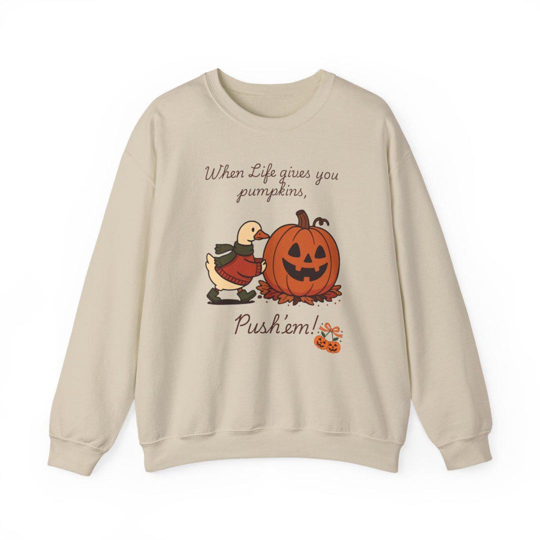 Funny Fall Goose PNG: Pumpkin Season Digital Design (3600x4110 Px) - Etsy