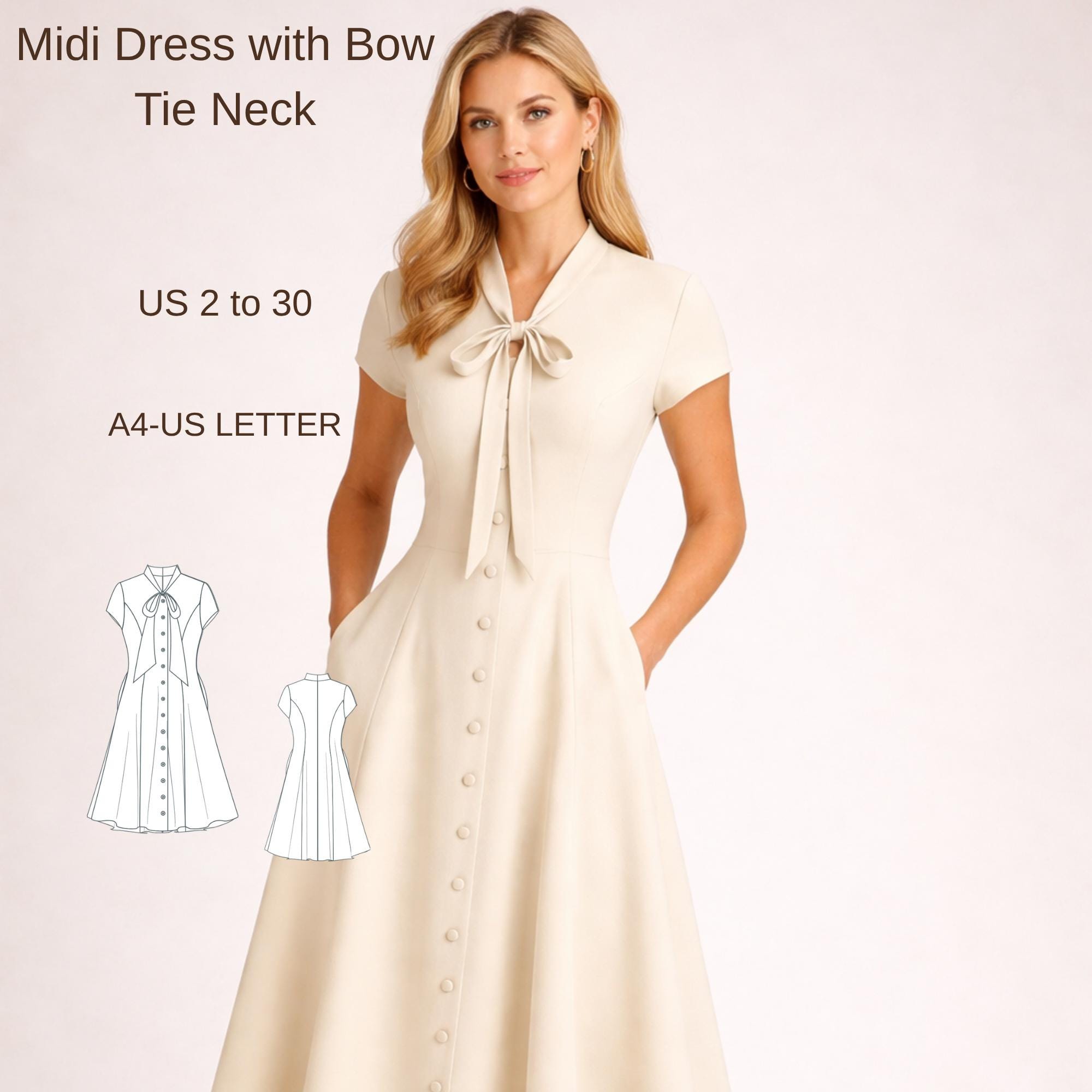 Cream Midi Dress - Etsy