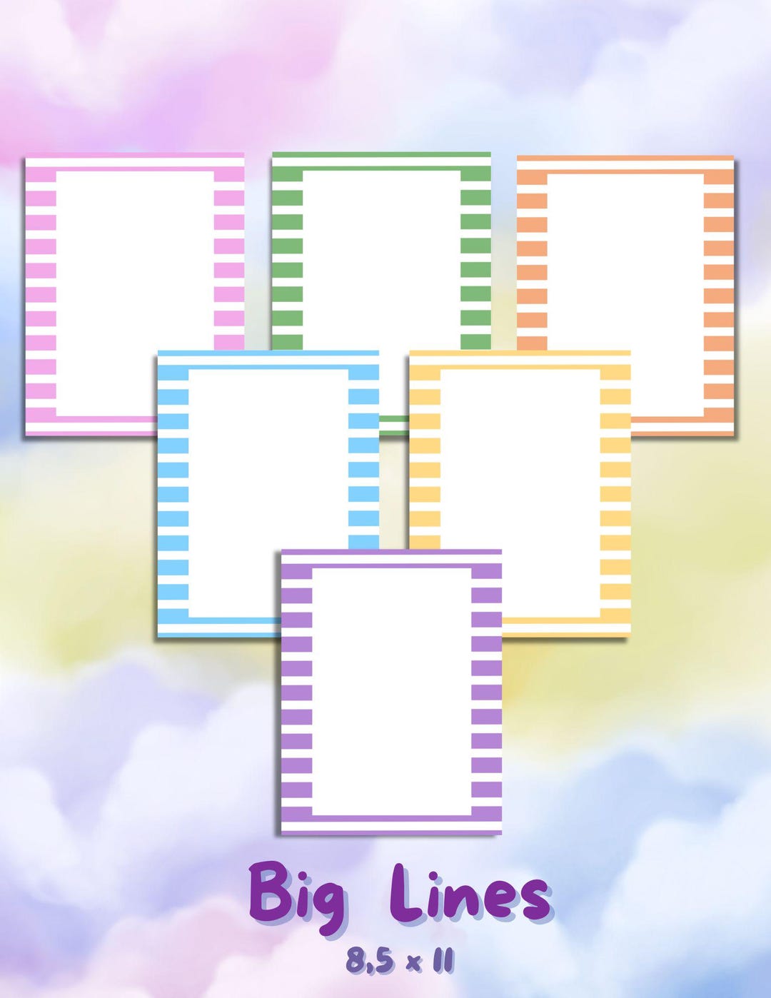 Big Lines Page Borders - Etsy UK