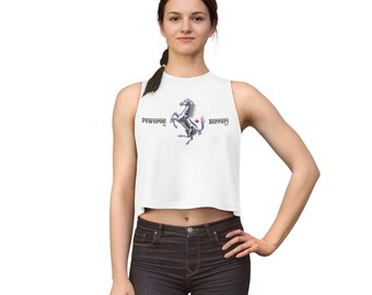 Ladies Crop Top | Modern Streetwear Shirt, Casual Summer Top, Fashion Gift for the Ladies. poweredbyferrari.com