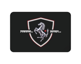Prancing Horse Crest Desk Mat | Automotive Logo Mousepad