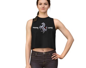 Ladies Crop Top | Modern Streetwear Shirt, Casual Summer Top, Fashion Gift for the Ladies. poweredbyferrari.com