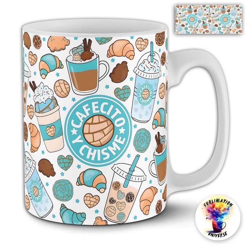 Cafecito Y Chisme PNG Bundle | 8 Pan Dulce Concha Dessert 11oz ...