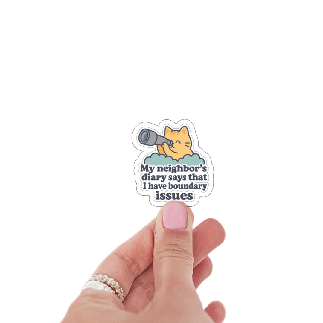 Funny Cat Sticker – Boundary Issues, Sarcastic Humor - Etsy