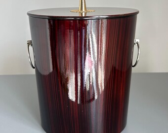 Vintage Japanese Ice Bucket with Tongs
