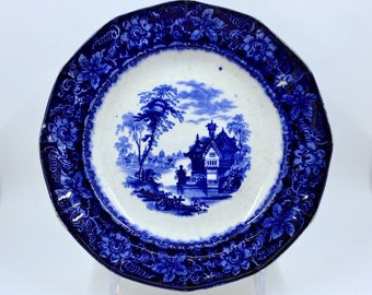 Joseph Clementson Palermo Cobalt Blue Ironstone Plate