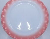 Pink Lunch Plate - Hazel Atlas Ripple Pink Luncheon Plate