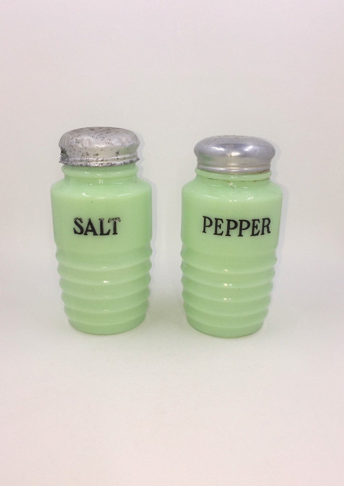 Jadeite Salt and Pepper Shaker Set Etsy