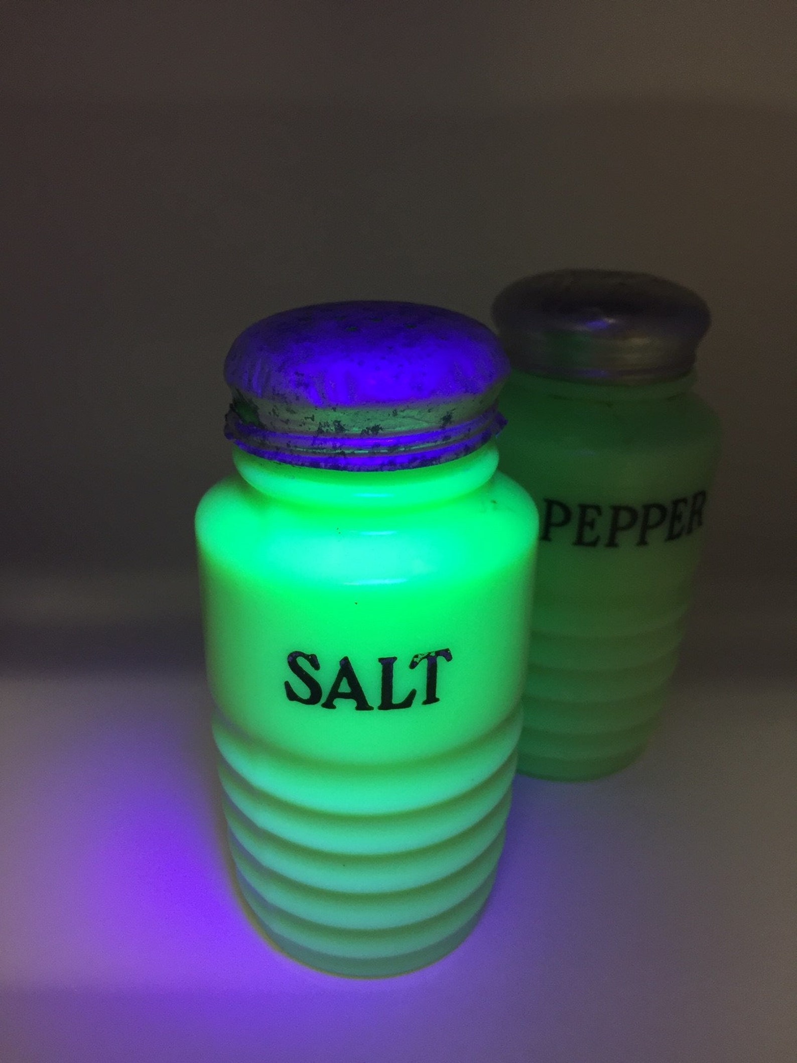 Jadeite Salt and Pepper Shaker Set Etsy