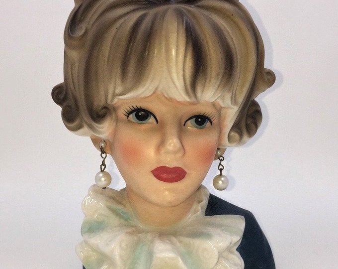 Vintage Lady Head Vase Etsy