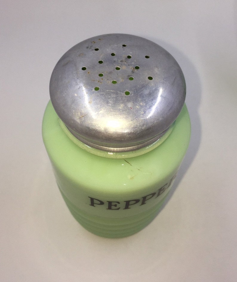 Jadeite Salt and Pepper Shaker Set Etsy