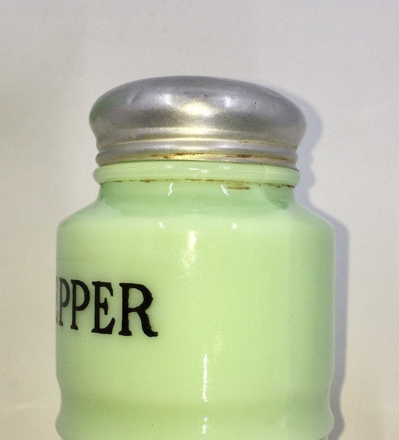 Jadeite Salt and Pepper Shaker Set Etsy