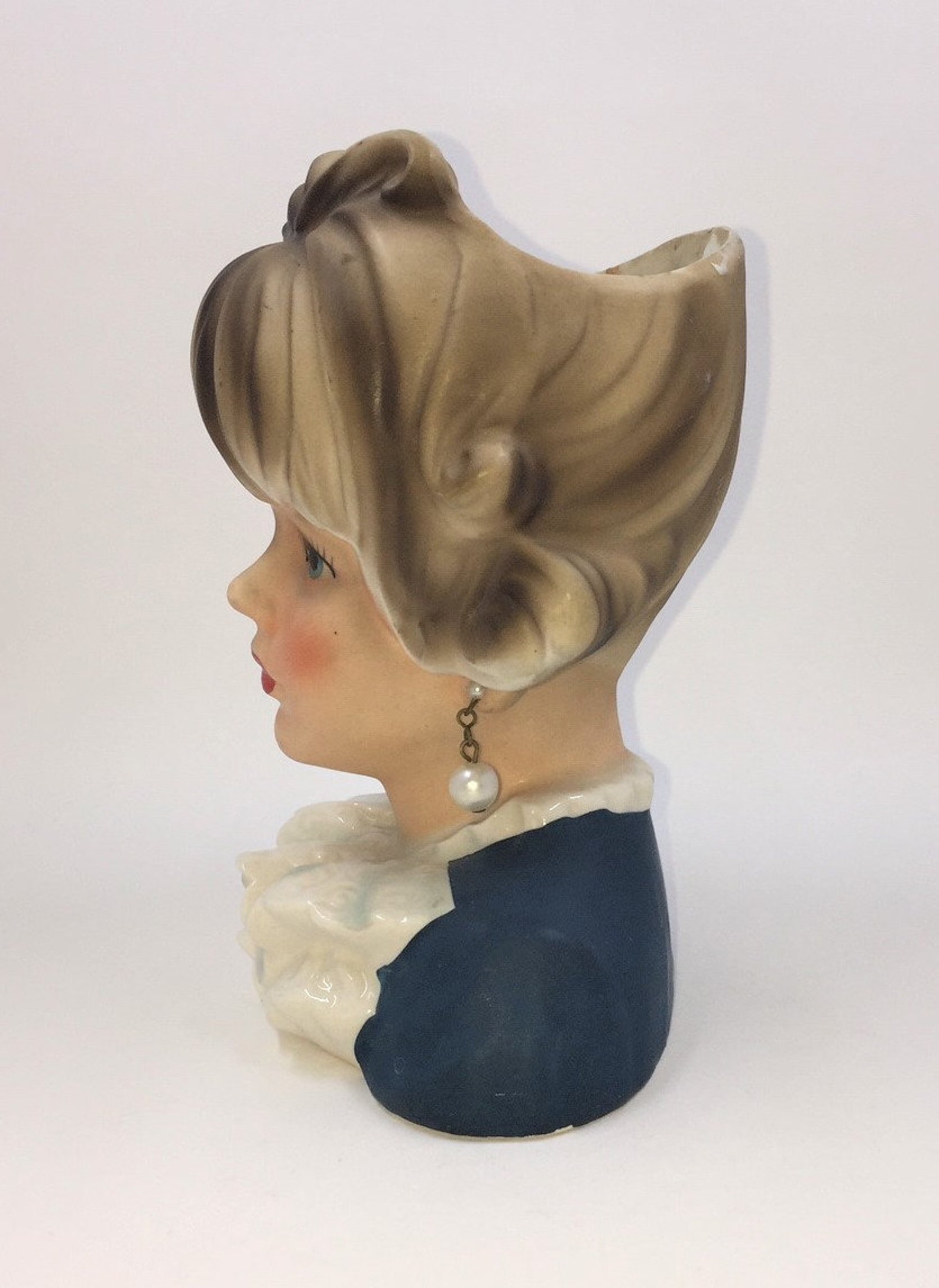 Lady Head Vase Relpo K1817 Etsy