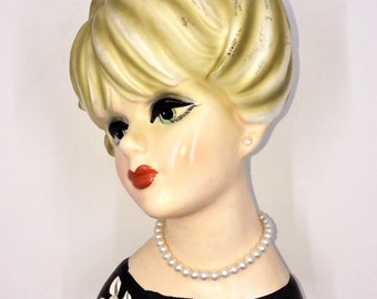 Lady Head Vase Napcoware