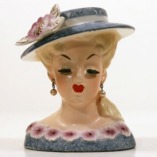 RARE Vintage Rubens Lady Head Vase 483 Etsy